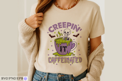 Halloween Coffee Hand-drawn SVG PNG T-shirt Design Product Image 3