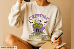 Halloween Coffee Hand-drawn SVG PNG T-shirt Design Product Image 4