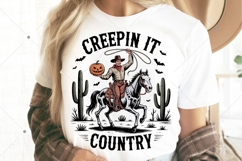 Creepin It Country PNG, Vintage Halloween Cowboy Product Image 3