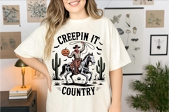 Creepin It Country PNG, Vintage Halloween Cowboy Product Image 5