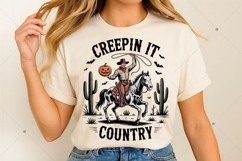 Creepin It Country PNG, Vintage Halloween Cowboy Product Image 2