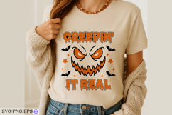 Creepin' It Real Halloween SVG PNG T-shirt Design Product Image 3