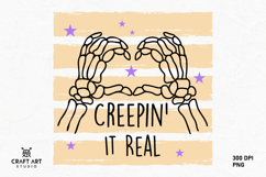 Creepin It Real Stripes PNG | Halloween Sublimation PNG Product Image 1