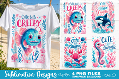 Boho sea creatures sublimation PNG, Ocean creatures 4 PNG Product Image 2