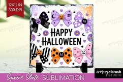 Creepy Bows Halloween Slate PNG Spooky Season Square Slate Product Image 1
