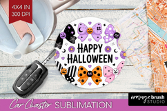Creepy Bows Halloween Car Coaster Spooky Season Coaster PNG Product Image 1