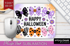 Creepy Bows Halloween Mouse Pad Sublimation Spooky Season Product Image 1
