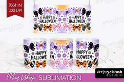 Creepy Bows Halloween Mug Wrap Spooky Season Mug PNG Product Image 1