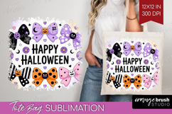 Creepy Bows Halloween Tote Bag Spooky Season Tote Bag PNG Product Image 1