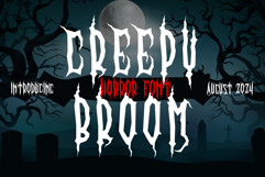Creepy Broom - Scary Horror Halloween Font Product Image 1