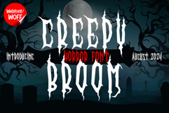 Creepy Broom | Horror Halloween Webfont for Spooky Websites Product Image 1