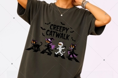 Creepy Catwalk PNG, Halloween Cat PNG, Funny Halloween PNG Product Image 5