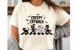 Creepy Catwalk PNG, Halloween Cat PNG, Funny Halloween PNG Product Image 9