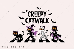 Creepy Catwalk PNG, Halloween Cat PNG, Funny Halloween PNG Product Image 1