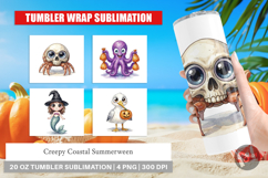 Creepy Coastal Summerween Tumbler Product Image 1