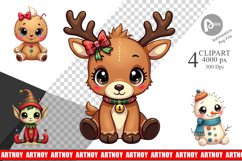Creepy Cute Christmas Clipart Product Image 1
