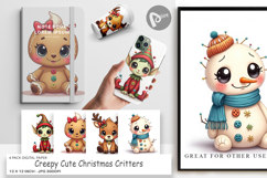 Creepy Cute Christmas Digital Paper Product Image 1
