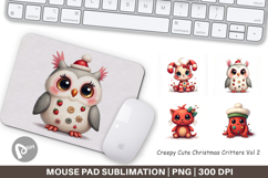 Creepy Cute Christmas Mouse Pad Product Image 1