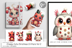 Creepy Cute Christmas Digital Paper Product Image 1