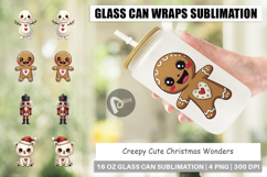 Creepy Cute Christmas Glass Can Product Image 1