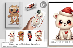 Creepy Cute Christmas Digital Paper Product Image 1