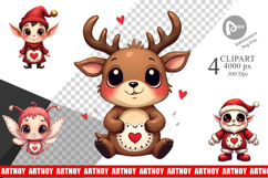 Creepy Cute Christmas Clipart Product Image 1