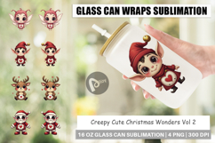 Creepy Cute Christmas Glass Can Product Image 1