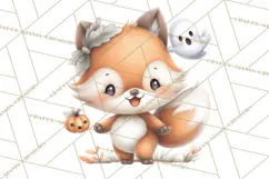 Creepy Cute Halloween Animals PNG, Kawaii Spooky Animals Product Image 3