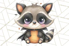 Creepy Cute Halloween Animals PNG, Kawaii Spooky Animals Product Image 4