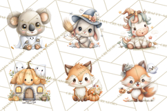 Creepy Cute Halloween Animals PNG, Kawaii Spooky Animals Product Image 2
