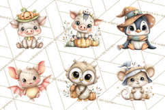 Creepy Cute Halloween Animals PNG, Kawaii Spooky Animals Product Image 3