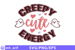Creepy Cute Energy Halloween SVG PNG Design Product Image 2