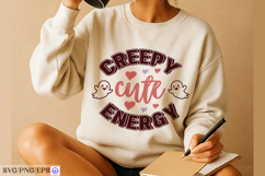 Creepy Cute Energy Halloween SVG PNG Design Product Image 4