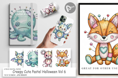 Digital Paper Creepy Cute Pastel Halloween Product Image 1