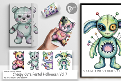 Digital Paper Creepy Cute Pastel Halloween Product Image 1