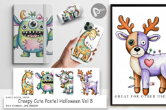 Digital Paper Creepy Cute Pastel Halloween Product Image 1