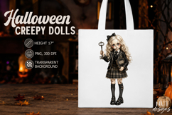 Schoolgirl Doll with key Gothic Halloween sublimation Product Image 1