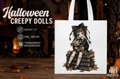 Schoolgirl Creepy Doll clipart Gothic Halloween Bundle Product Image 5