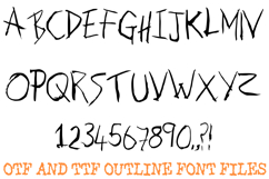 Creepy Horror Font Halloween Real Lettering Spooky Ink ABC Product Image 2