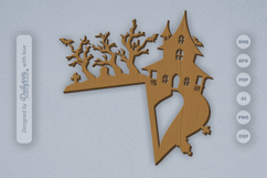 Creepy House Halloween Door Corner Product Image 2