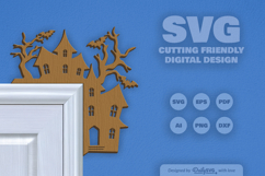 Creepy House Halloween Door Corner Product Image 4