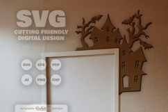 Creepy House Halloween Door Corner Product Image 2