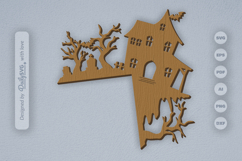 Creepy House Halloween Door Corner Product Image 3