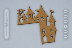 Creepy House Halloween Door Corner Product Image 3
