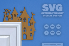 Creepy House Halloween Door Corner Product Image 2