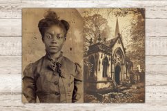 Creepy Junk Journal Paper, Vintage Photo Printable, GlamArtZhanna, Occult Ephemera, Cemetery Junk Journal Paper, Wiccan Picture Collage, Halloween Collage Sheet, Vintage Digital Photo, Old Postcards, Found Photo