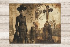 Creepy Junk Journal Paper, Vintage Photo Printable, GlamArtZhanna, Occult Ephemera, Cemetery Junk Journal Paper, Wiccan Picture Collage, Halloween Collage Sheet, Vintage Digital Photo, Old Postcards, Found Photo