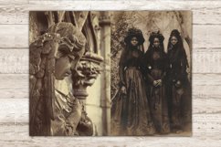 Creepy Junk Journal Paper, Vintage Photo Printable, GlamArtZhanna, Occult Ephemera, Cemetery Junk Journal Paper, Wiccan Picture Collage, Halloween Collage Sheet, Vintage Digital Photo, Old Postcards, Found Photo