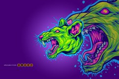 Creepy rat headed monster with anger expression Product Image 1