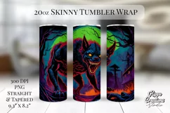Creepy Horror Tumbler Wrap - Halloween Tumbler Wrap Product Image 1